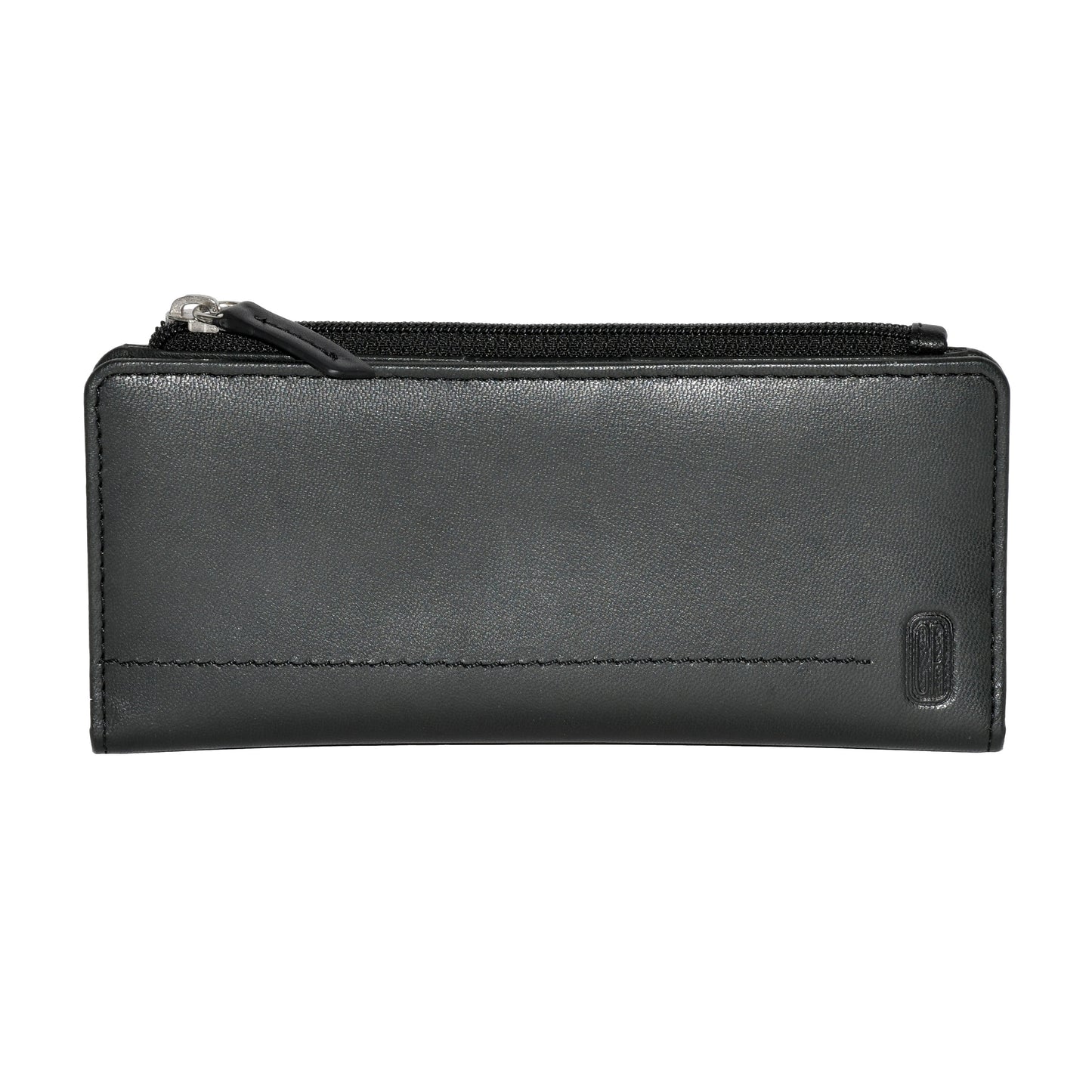 Ladies' Slim Clutch Wallet With Top Zipper