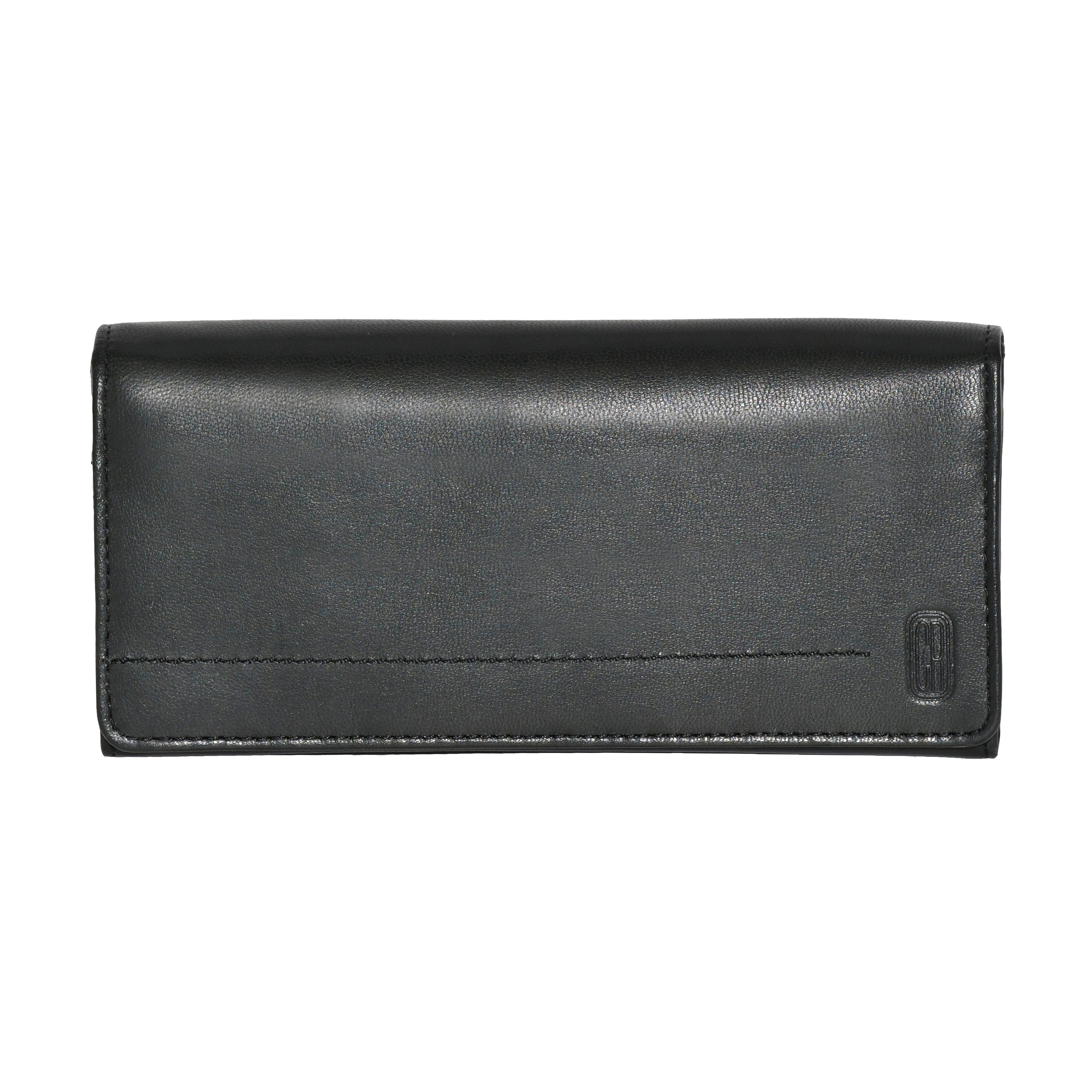 Ladies Expander Clutch Wallet Black