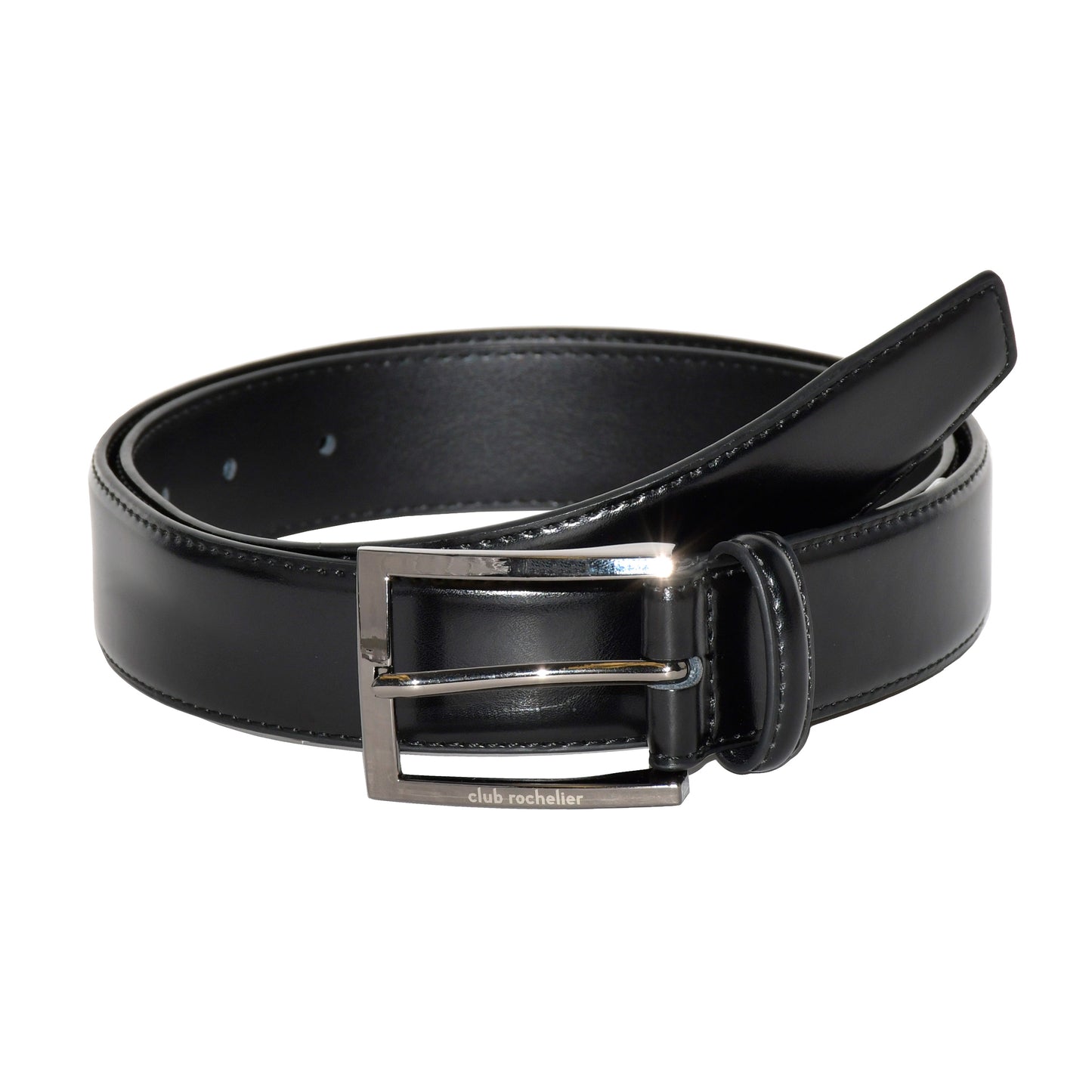 Leather Belt With Gunmetal Hardware