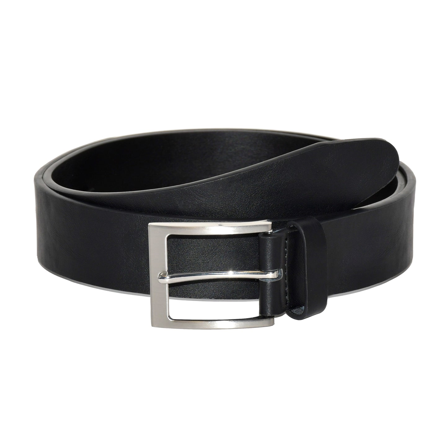 Leather Belt WIth Brushed Nickle Hardware