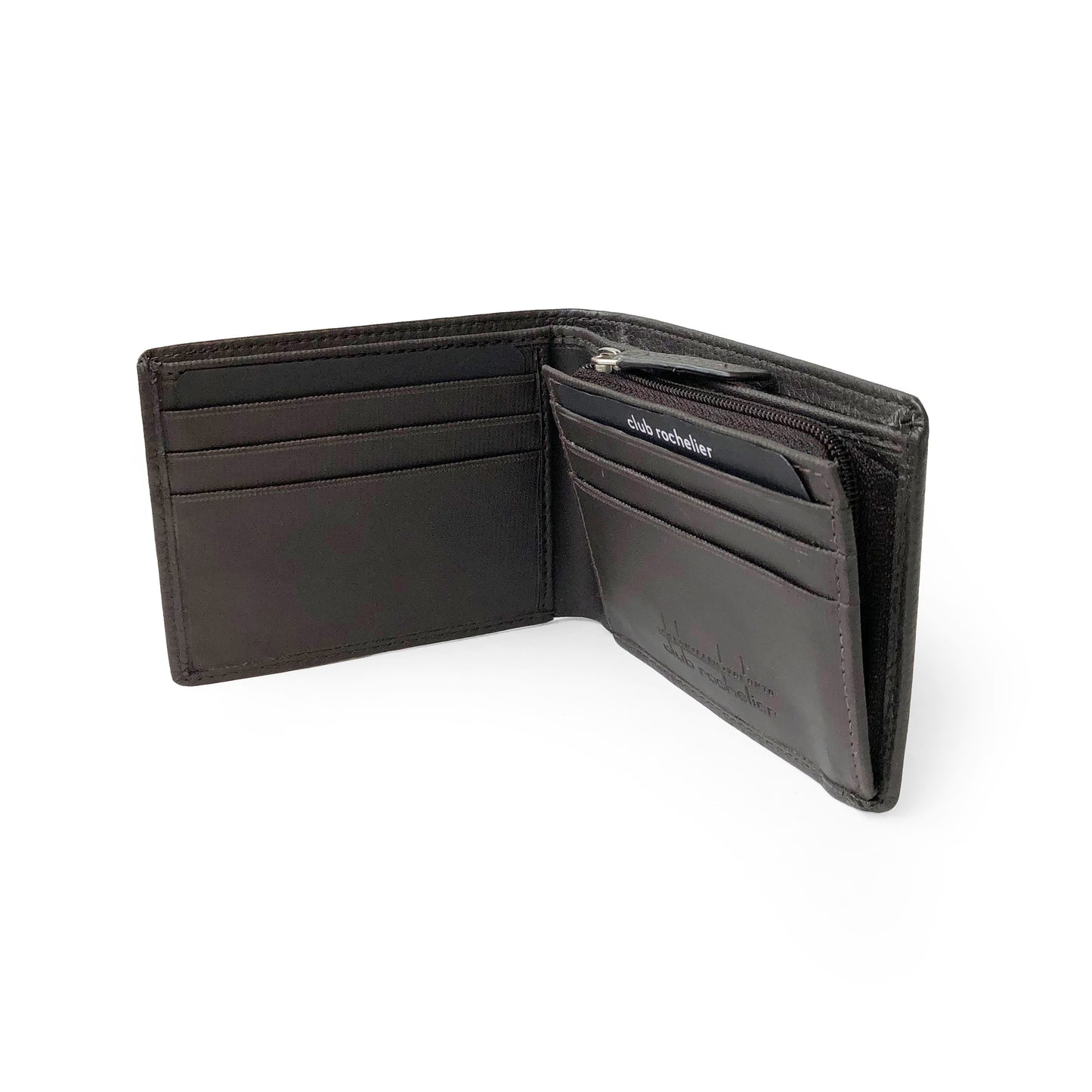 Men's Slim Wallet With Zippered Pocket