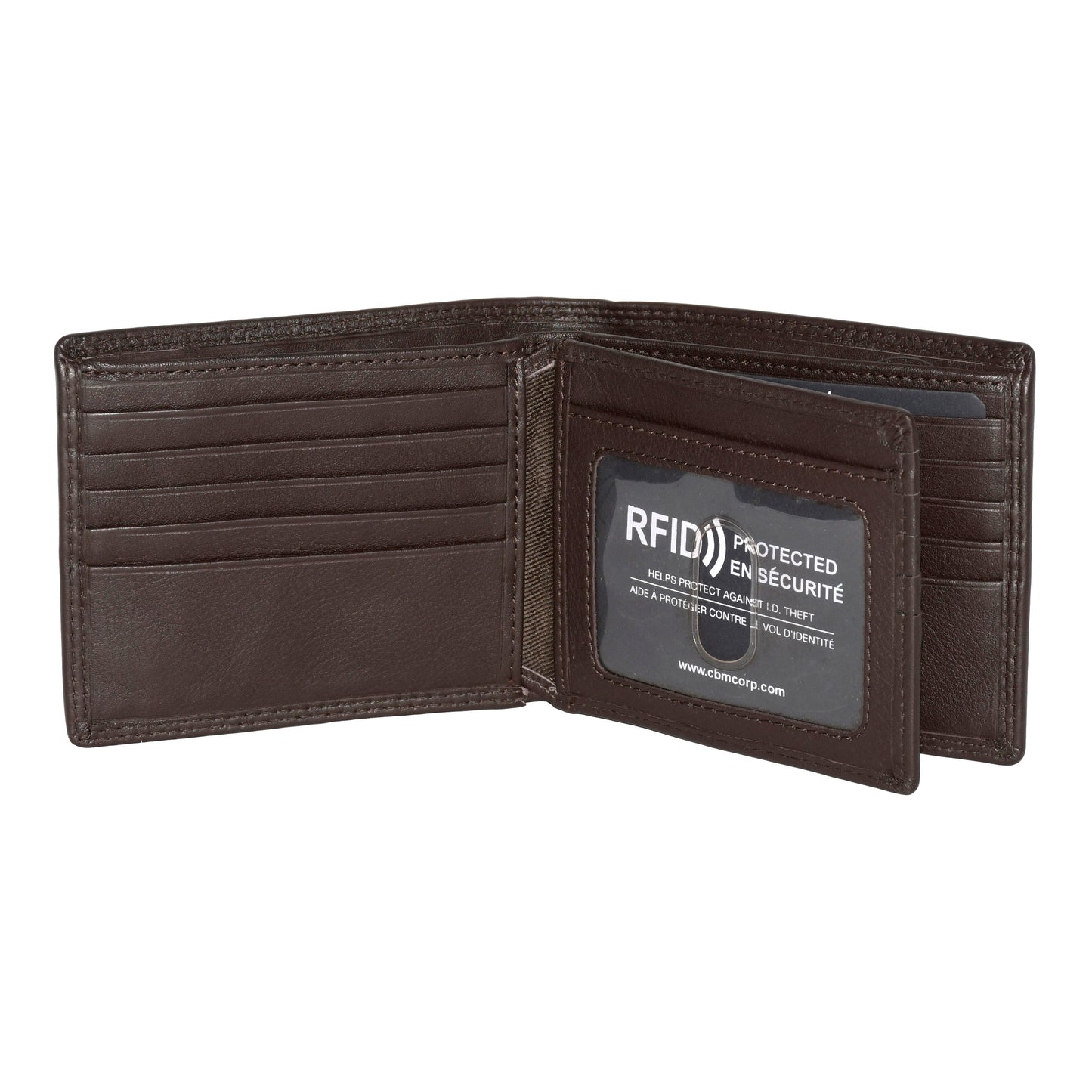 Men's Slimfold Wallet with Center Wing