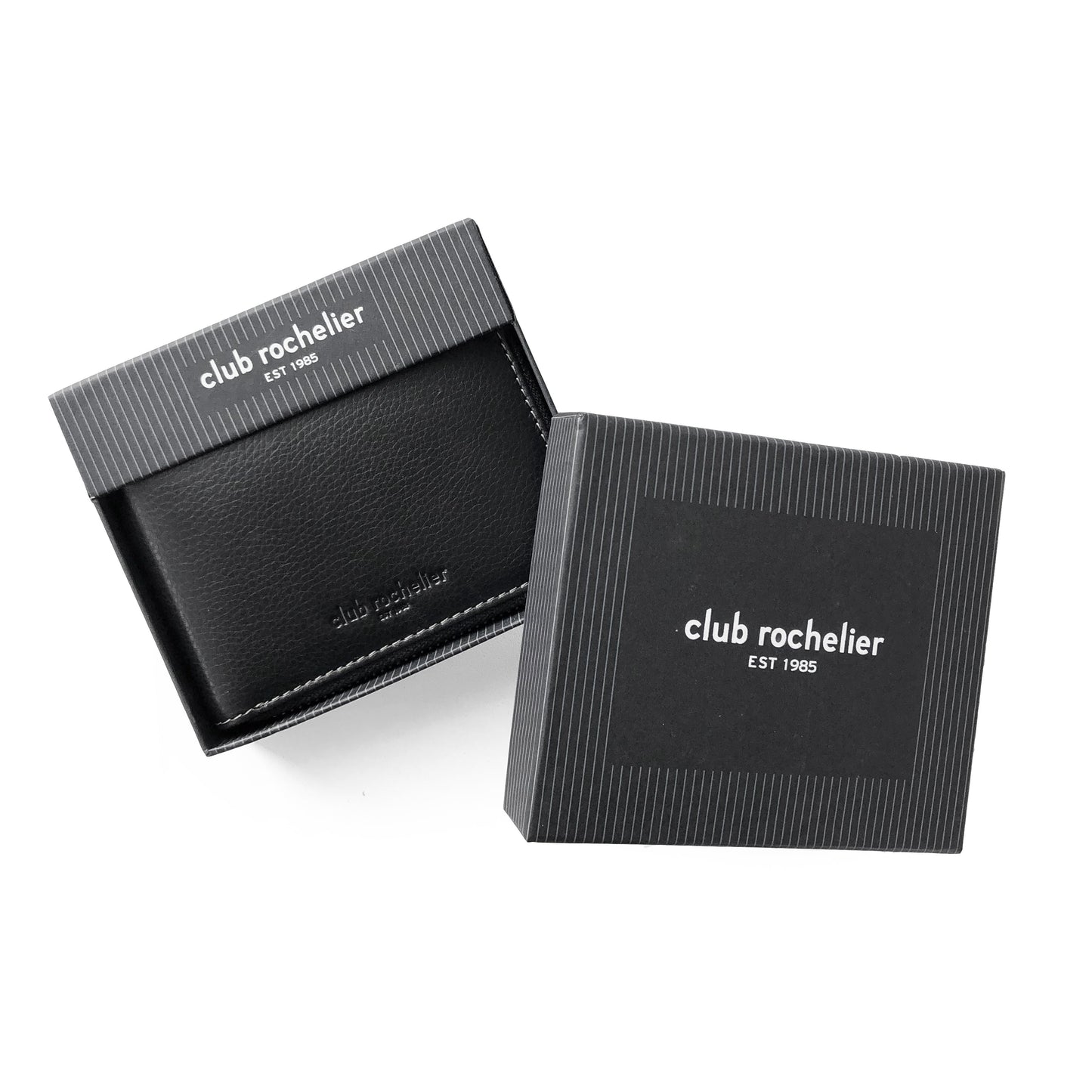 Men's Full Leather Zipper Around Wallet with Center Wing