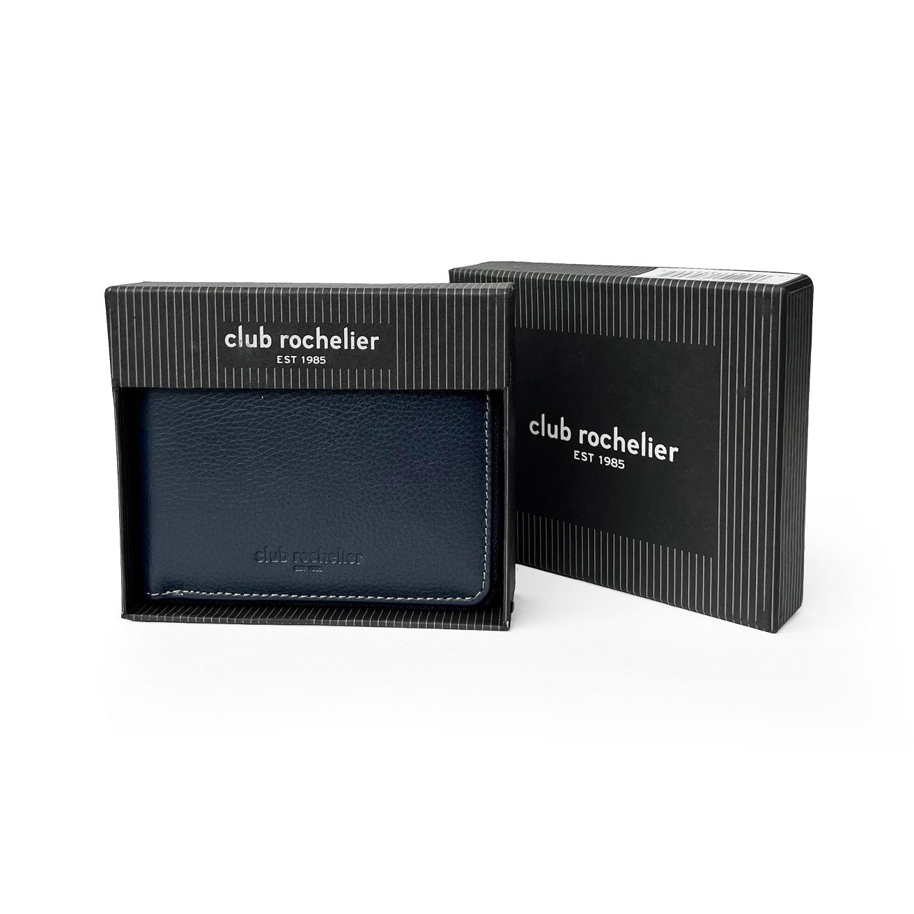 Men's Full Leather Zipper Around Wallet with Center Wing