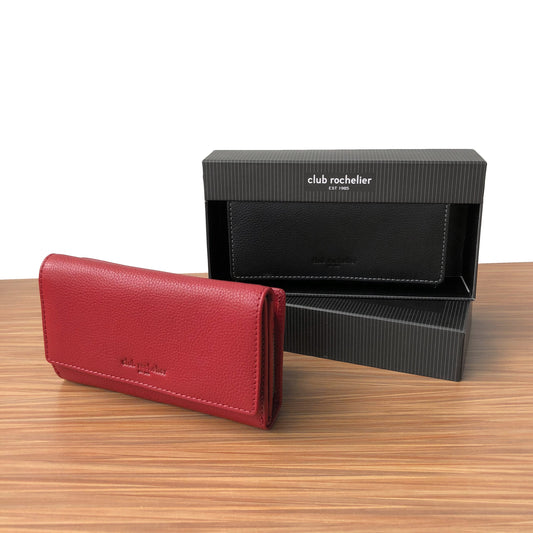 Ladies Medium Full Leather Clutch Wallet