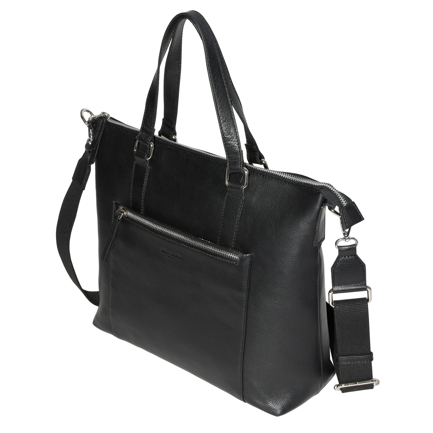 Large Leather Crossbody Business Tote Bag