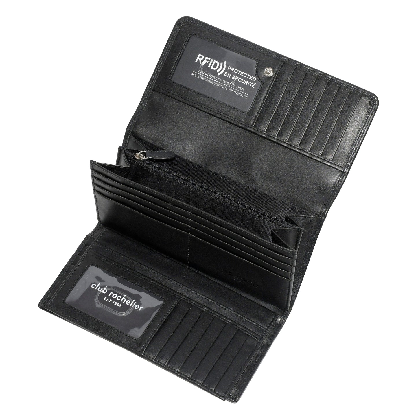 Portefeuille pochette pour femme avec chéquier et soufflet