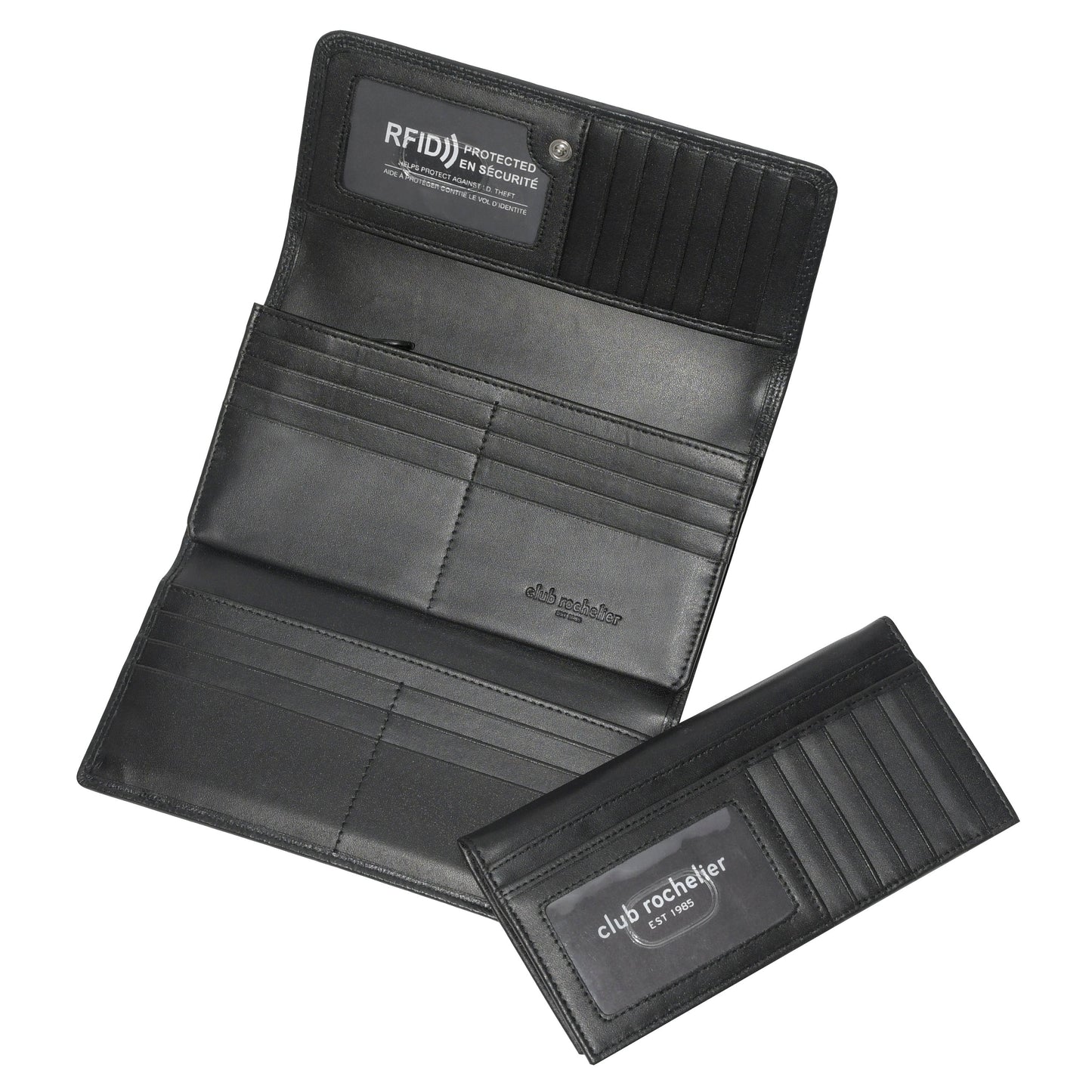 Portefeuille pochette pour femme avec chéquier et soufflet