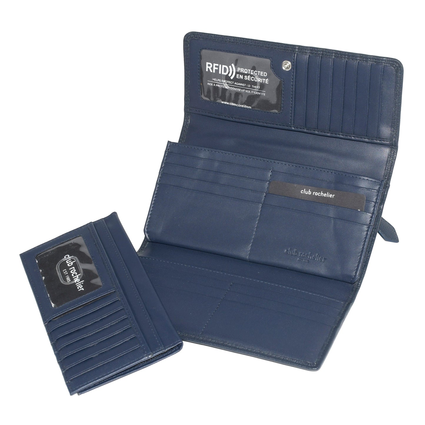 Portefeuille pochette pour femme avec chéquier et soufflet