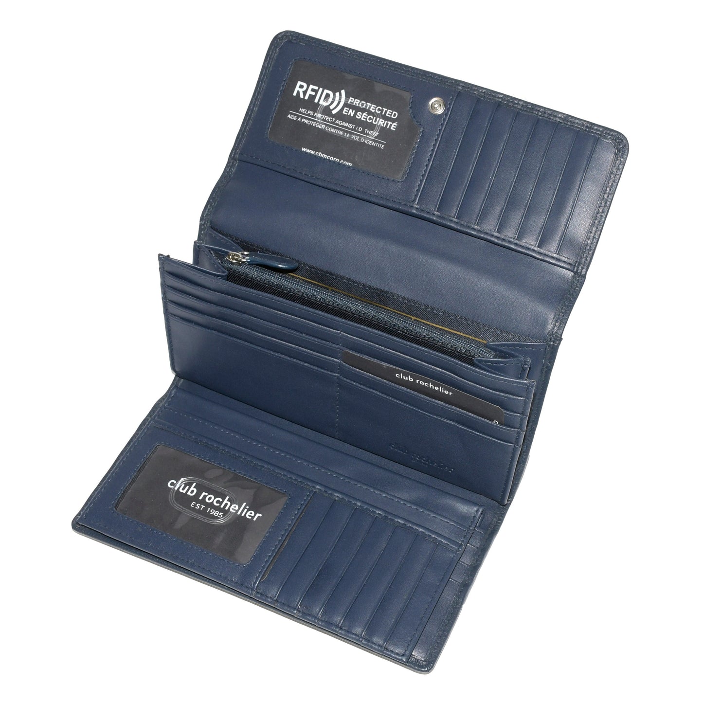 Portefeuille pochette pour femme avec chéquier et soufflet