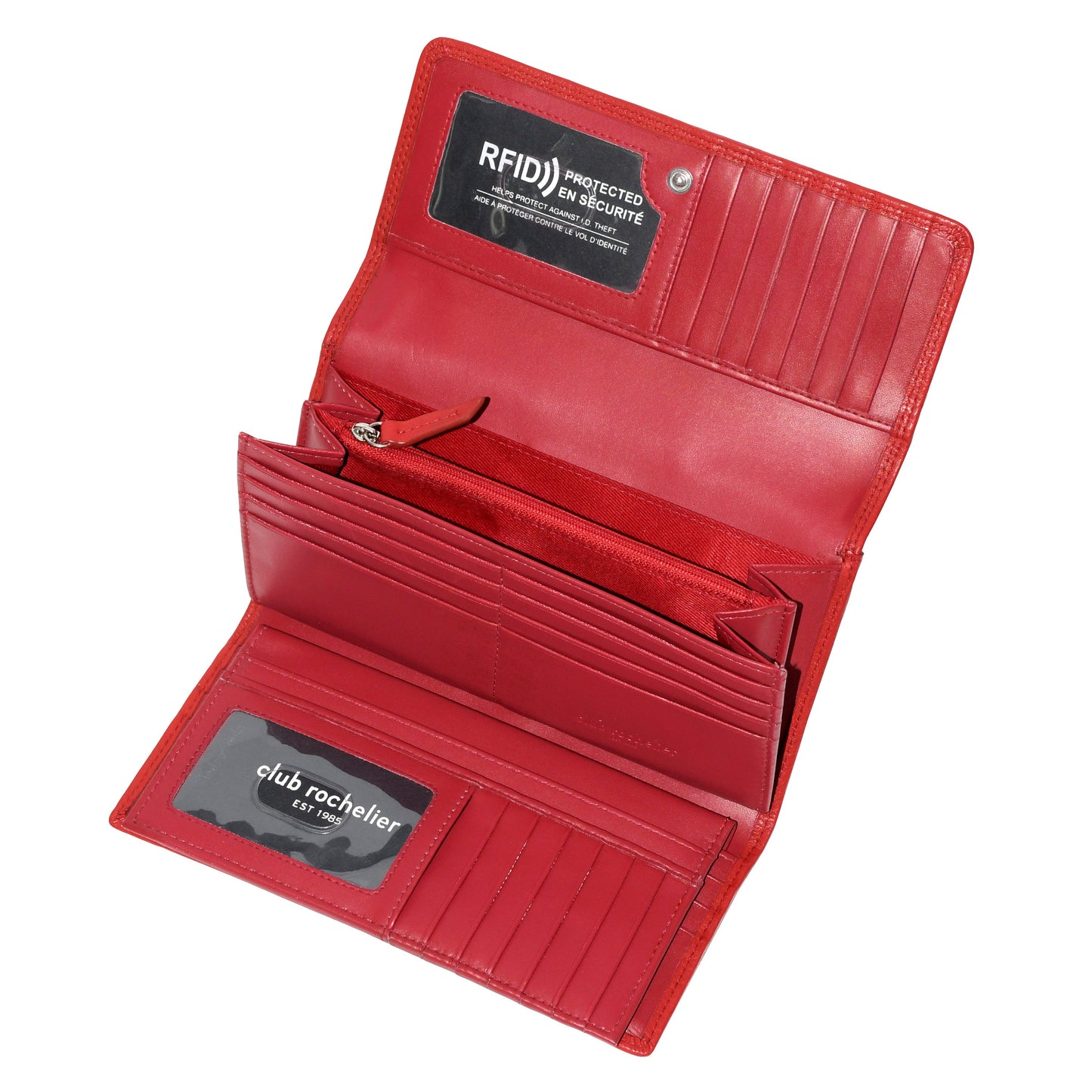 Portefeuille pochette pour femme avec chéquier et soufflet