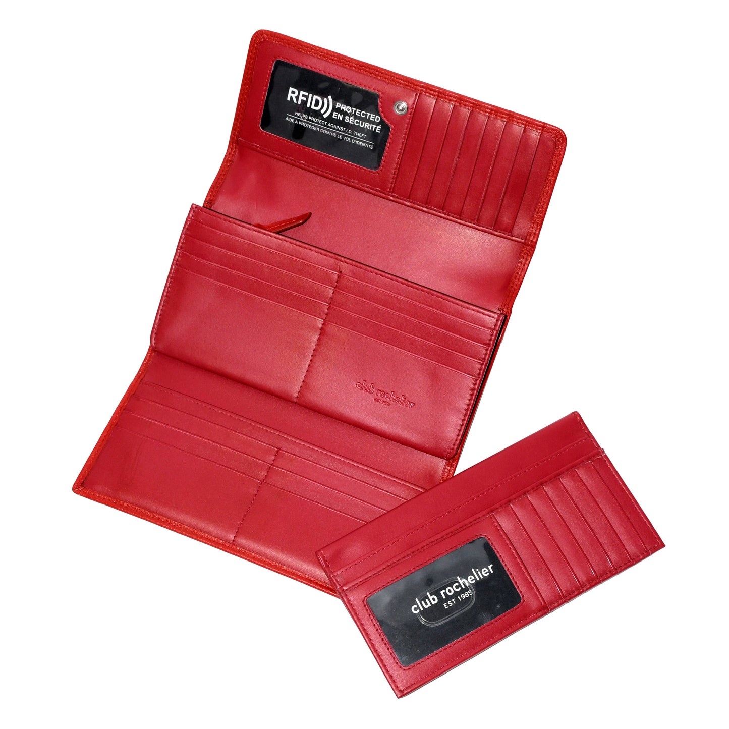 Portefeuille pochette pour femme avec chéquier et soufflet