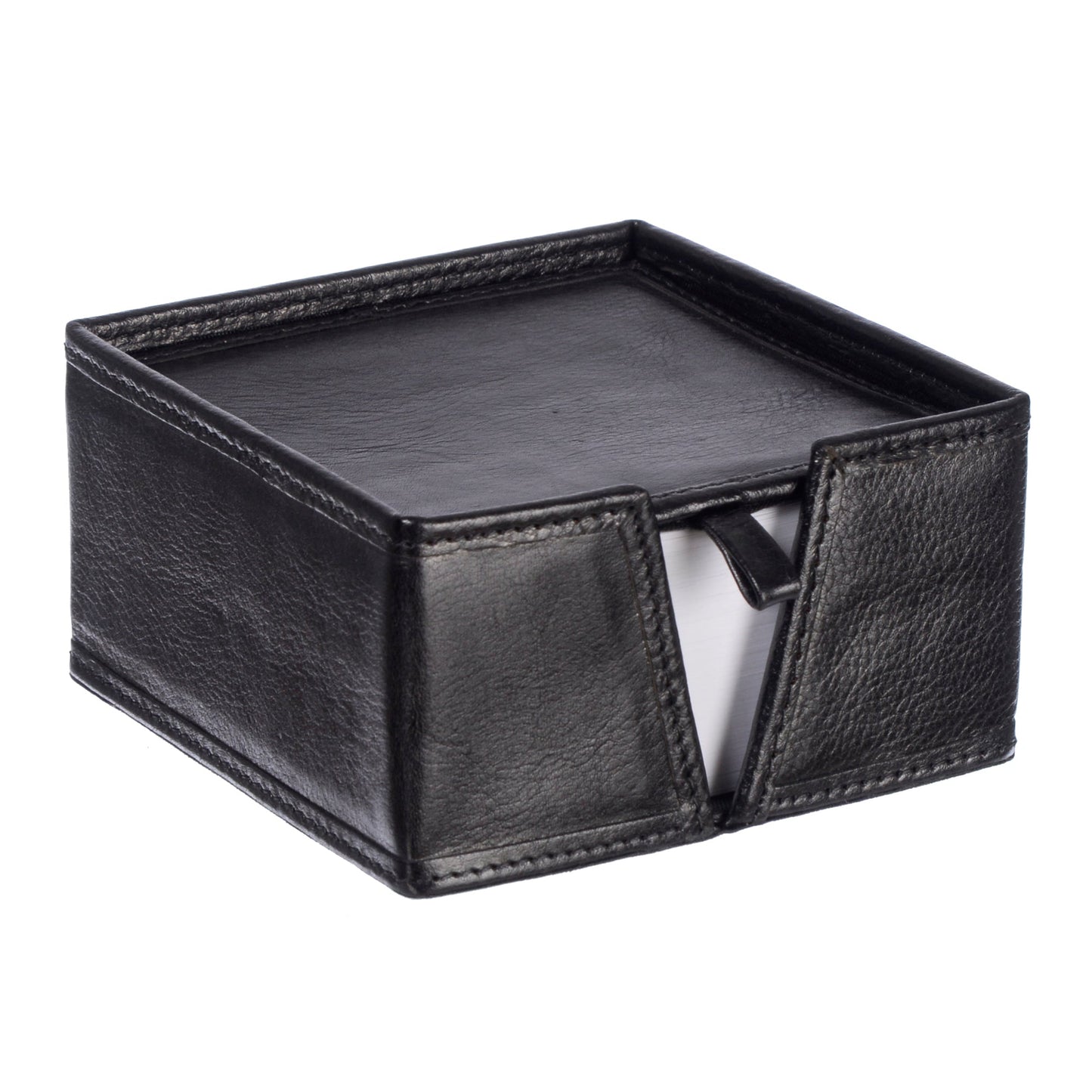 Boîte porte-mémo en cuir