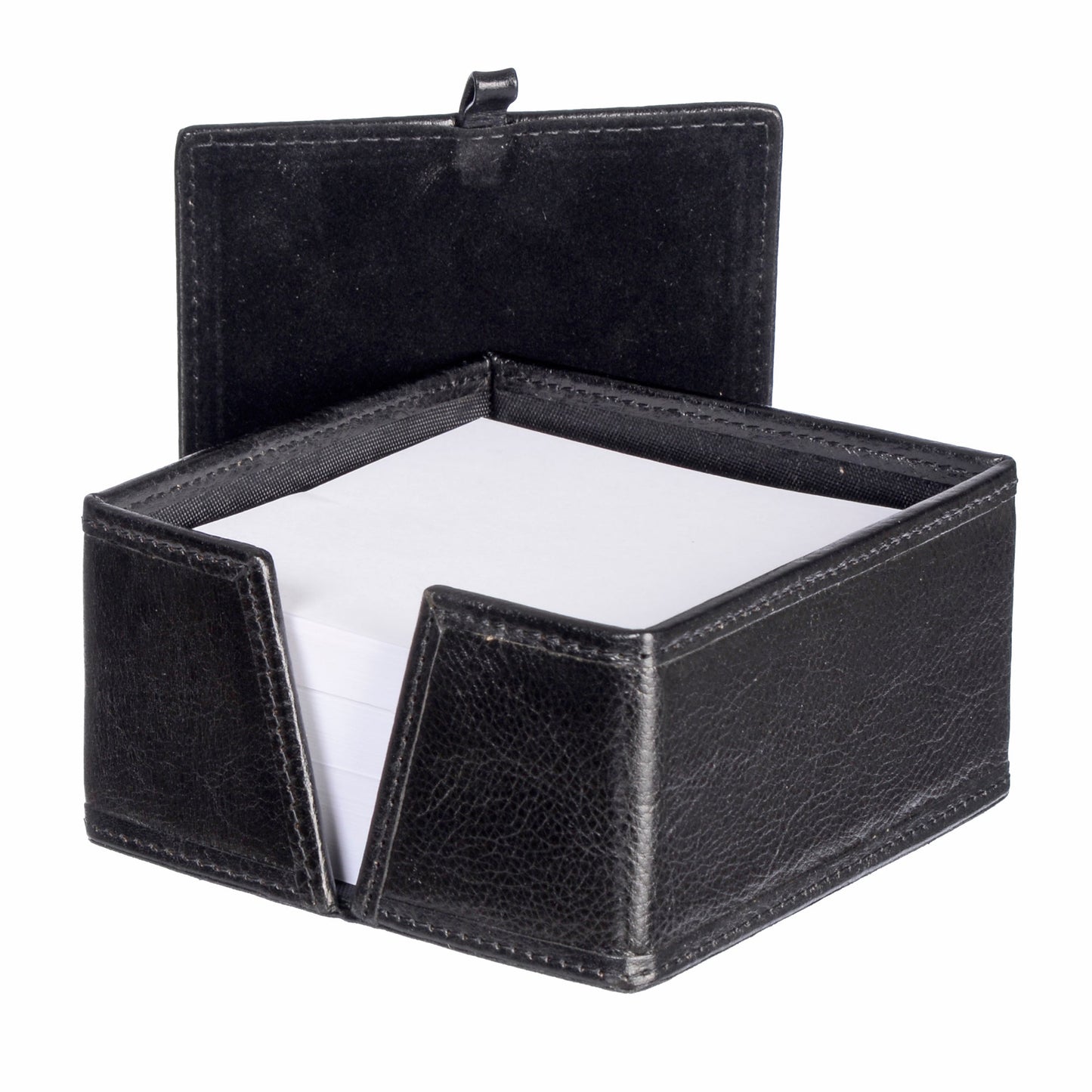 Boîte porte-mémo en cuir