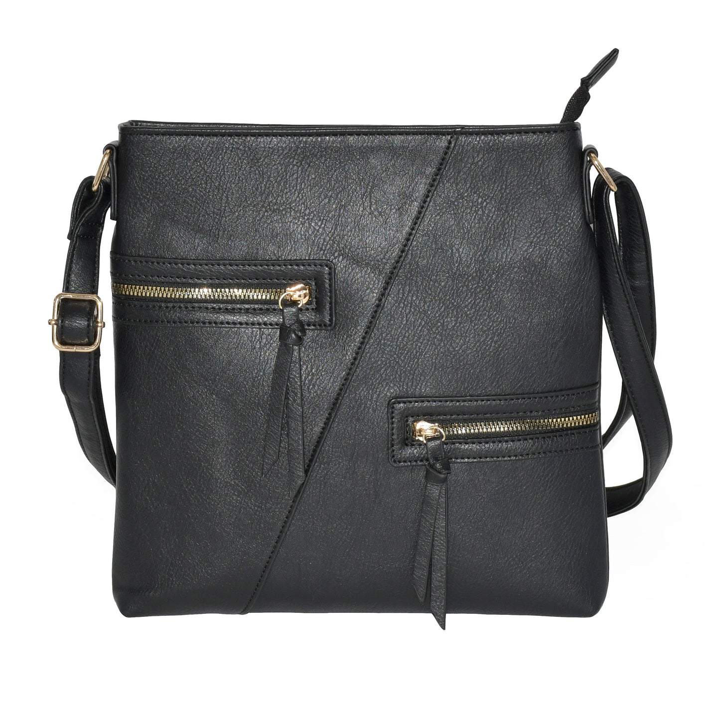 Ladies' Crossbody Bag with Zipper Pockets