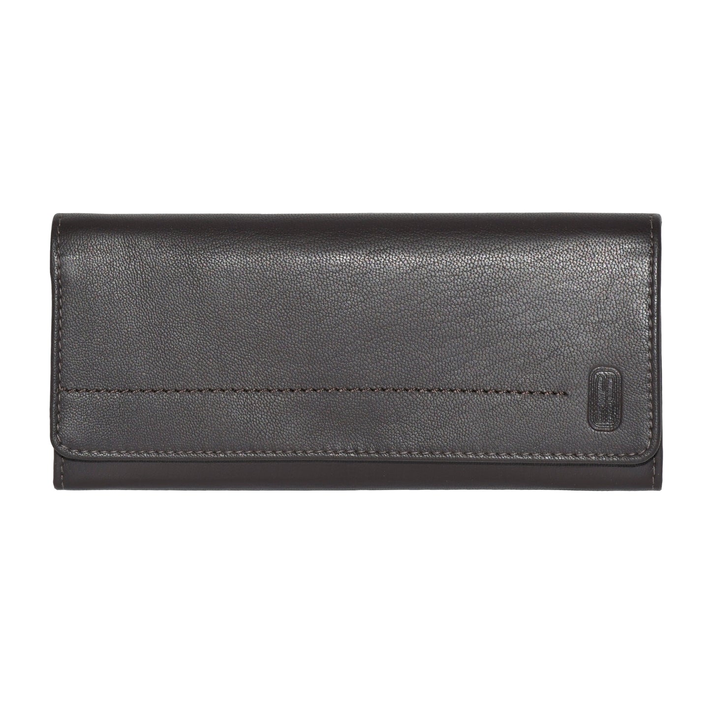 Ladies' Slim Fold Wallet Dark Brown