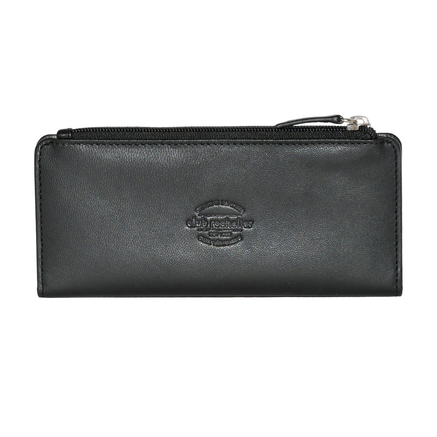 Ladies' Slim Clutch Wallet With Top Zipper