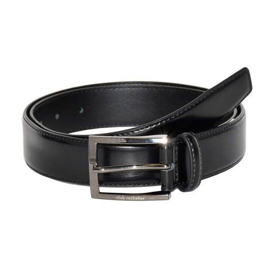 Leather Belt With Gunmetal Hardware
