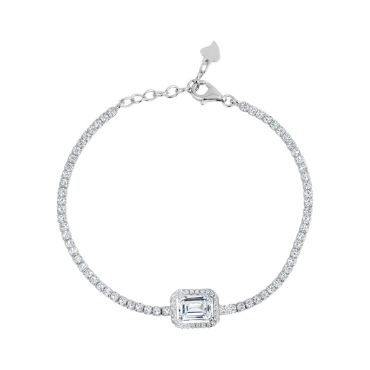 3A Cubic Zirconia Bracelet With Square Stone