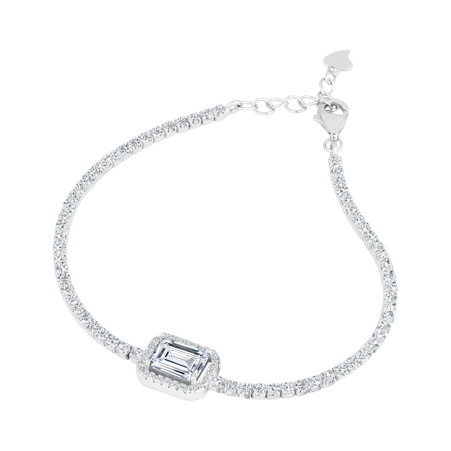 3A Cubic Zirconia Bracelet With Square Stone