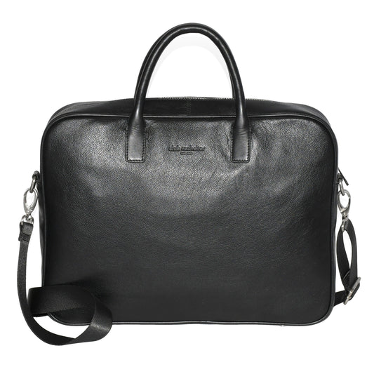 Top Handle Messenger Leather Briefcase