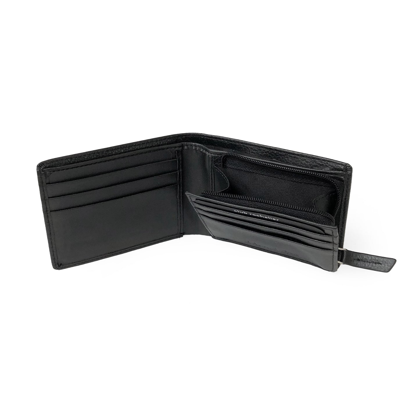 Men's Slim Wallet With Zippered Pocket