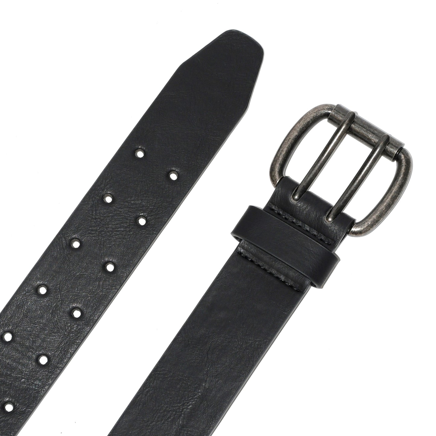 Men's Smooth Finish Belt with Double Prong Buckle