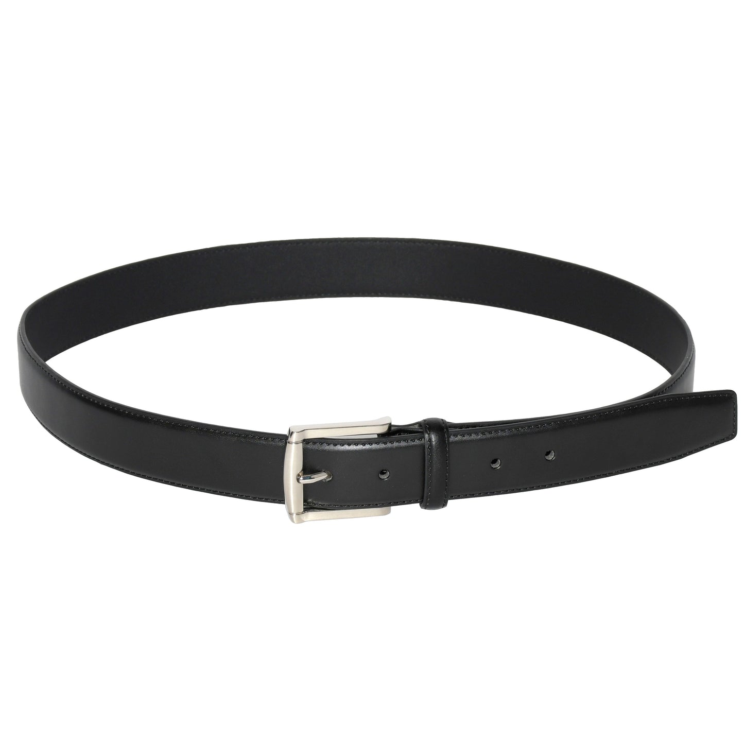 Men's Smooth Finish Belt with Shiny Nickel Buckle