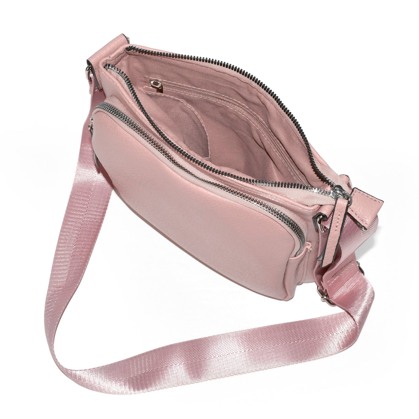 CROSSBODY BAG WITH FRONT ZIPPER POCKET