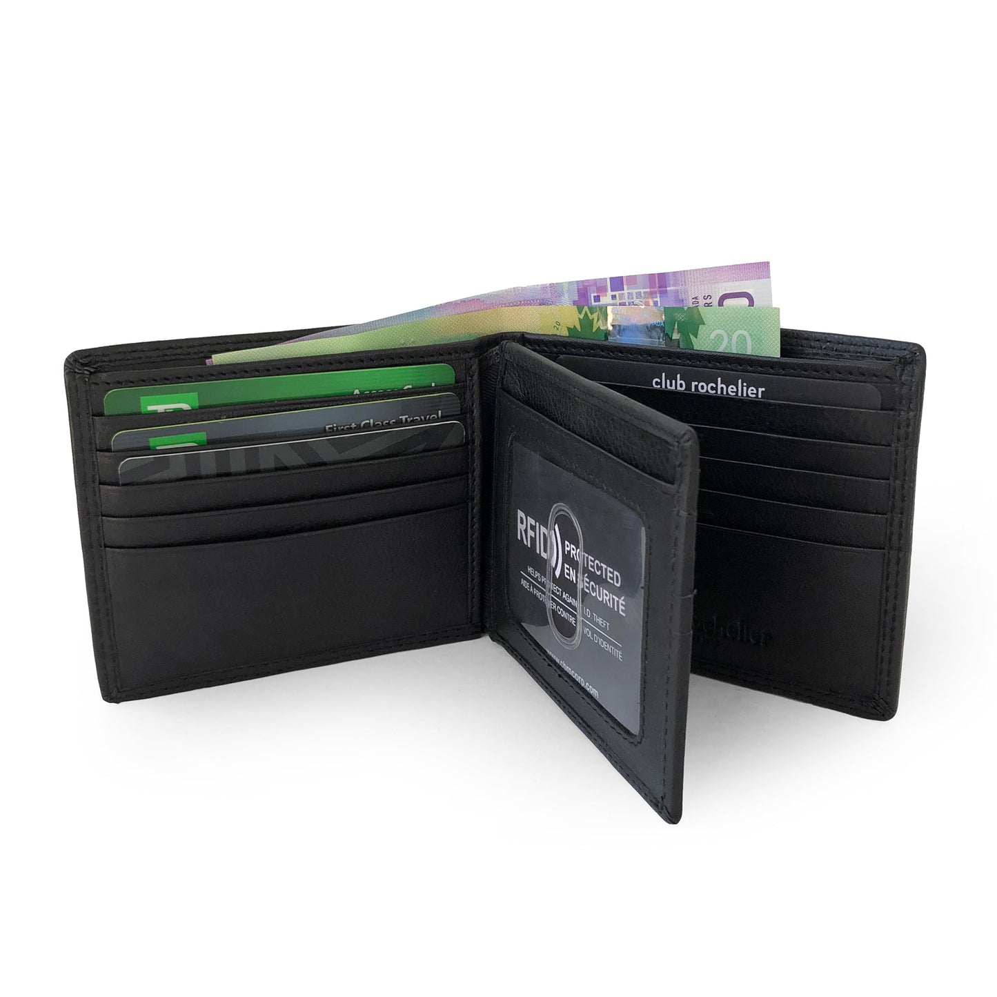 Men's Slimfold Wallet with Center Wing