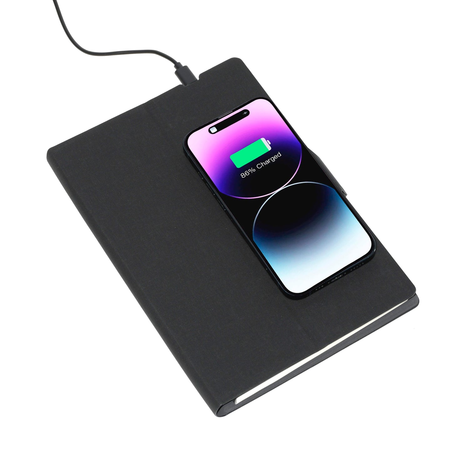 Notebook with Wireless Charge Phone Feature