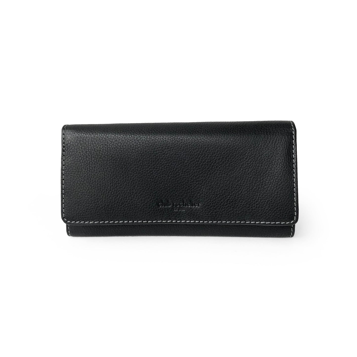 Ladies Full Leather Clutch Wallet with Gusset Pocket