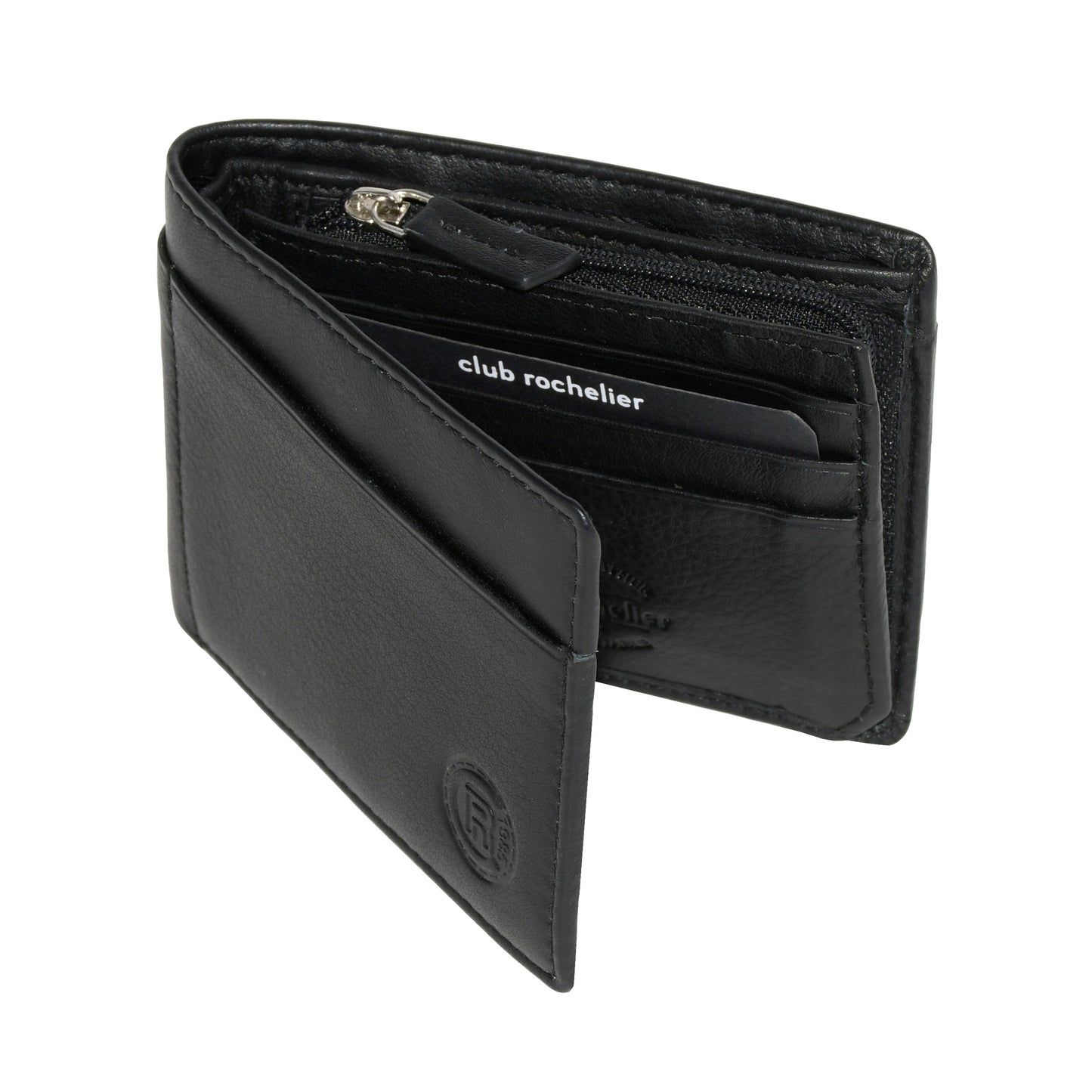 Men's Wallet with Zippered Pocket