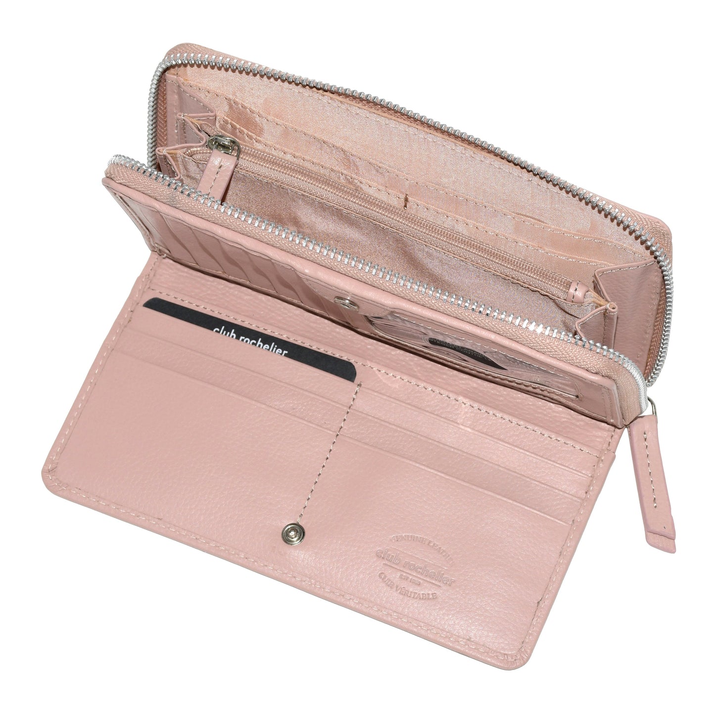 Ladies Zip Around Clutch Wallet with Tab