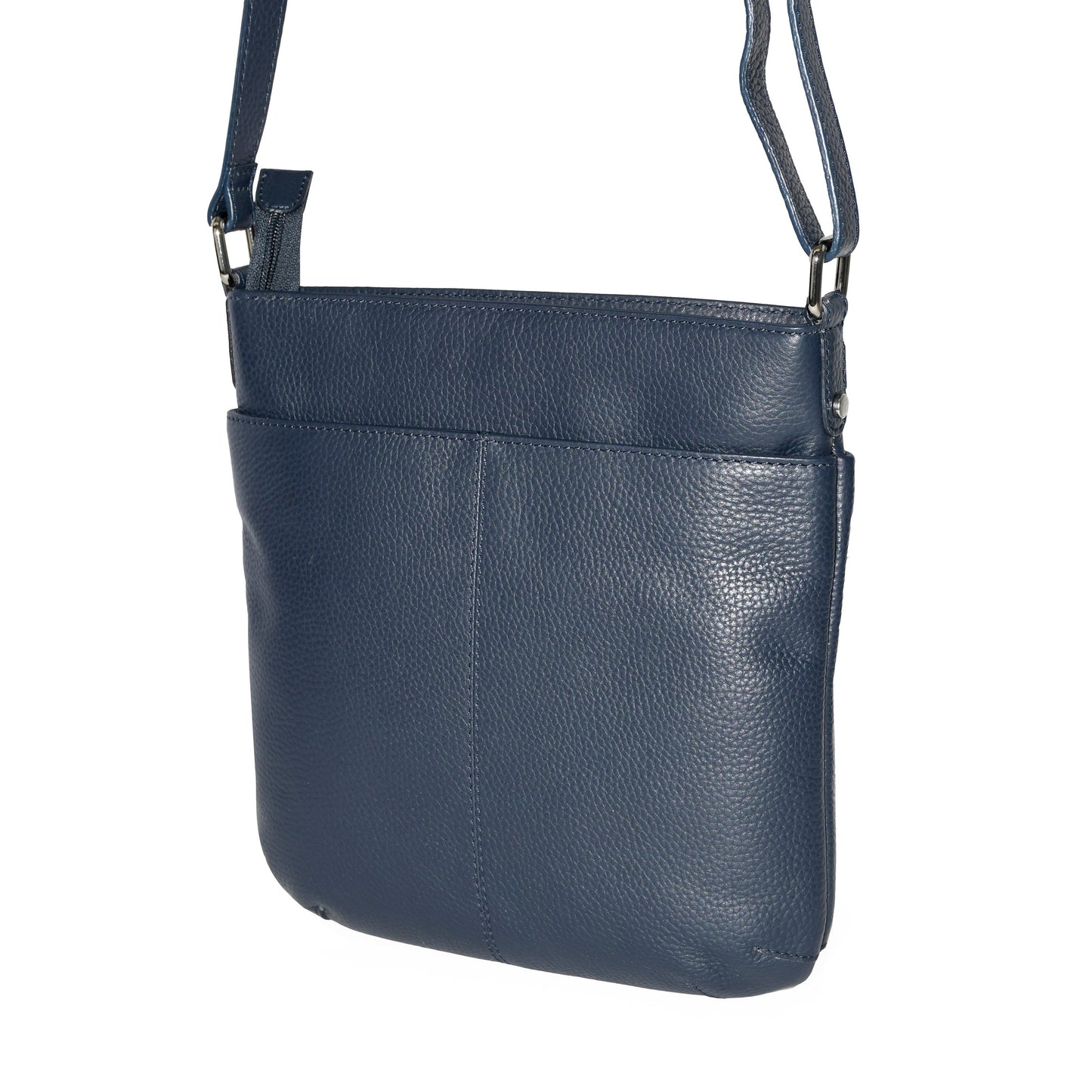 Ladies Leather Top Zipper Crossbody Bag