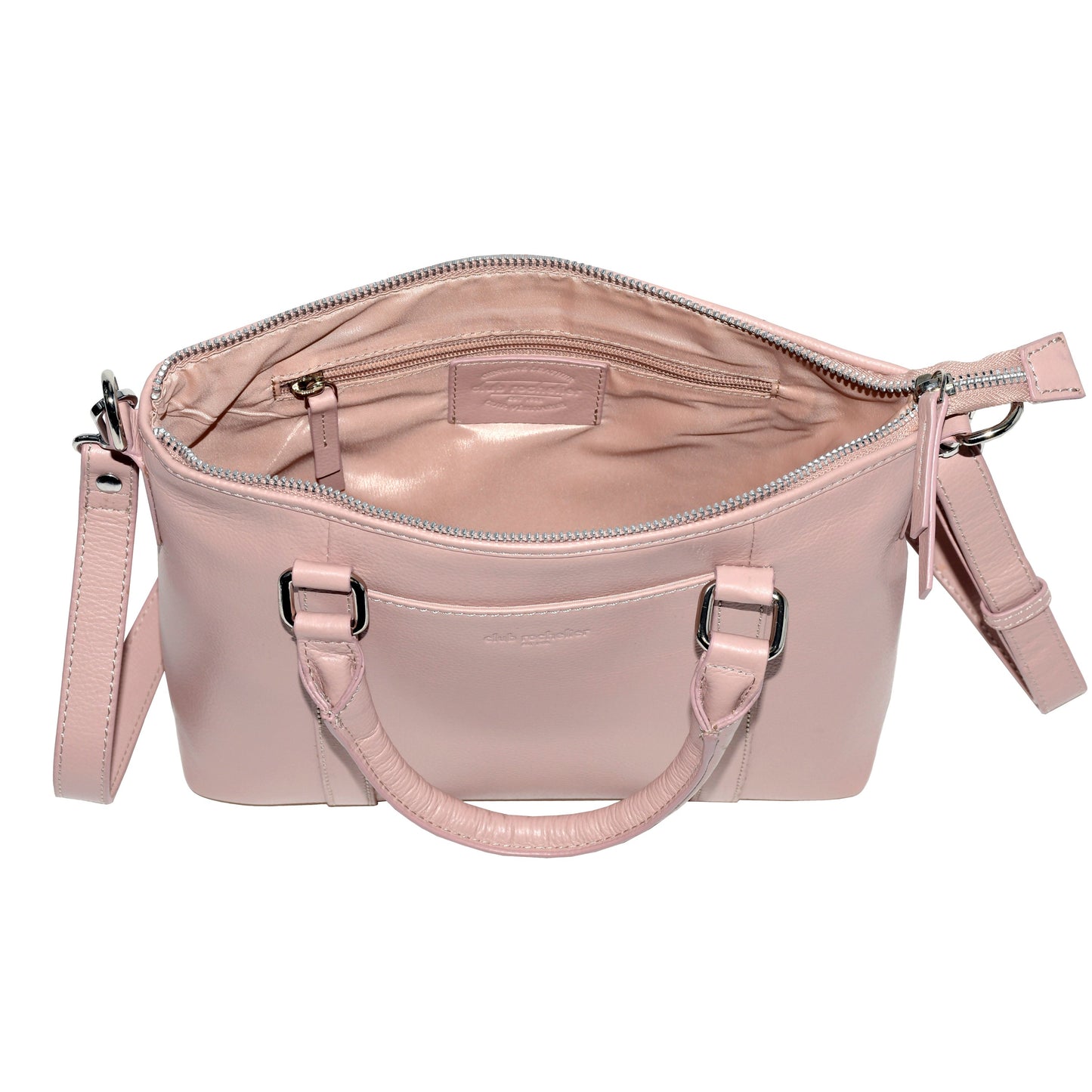 Leather Crossbody Bag with Tops Handles
