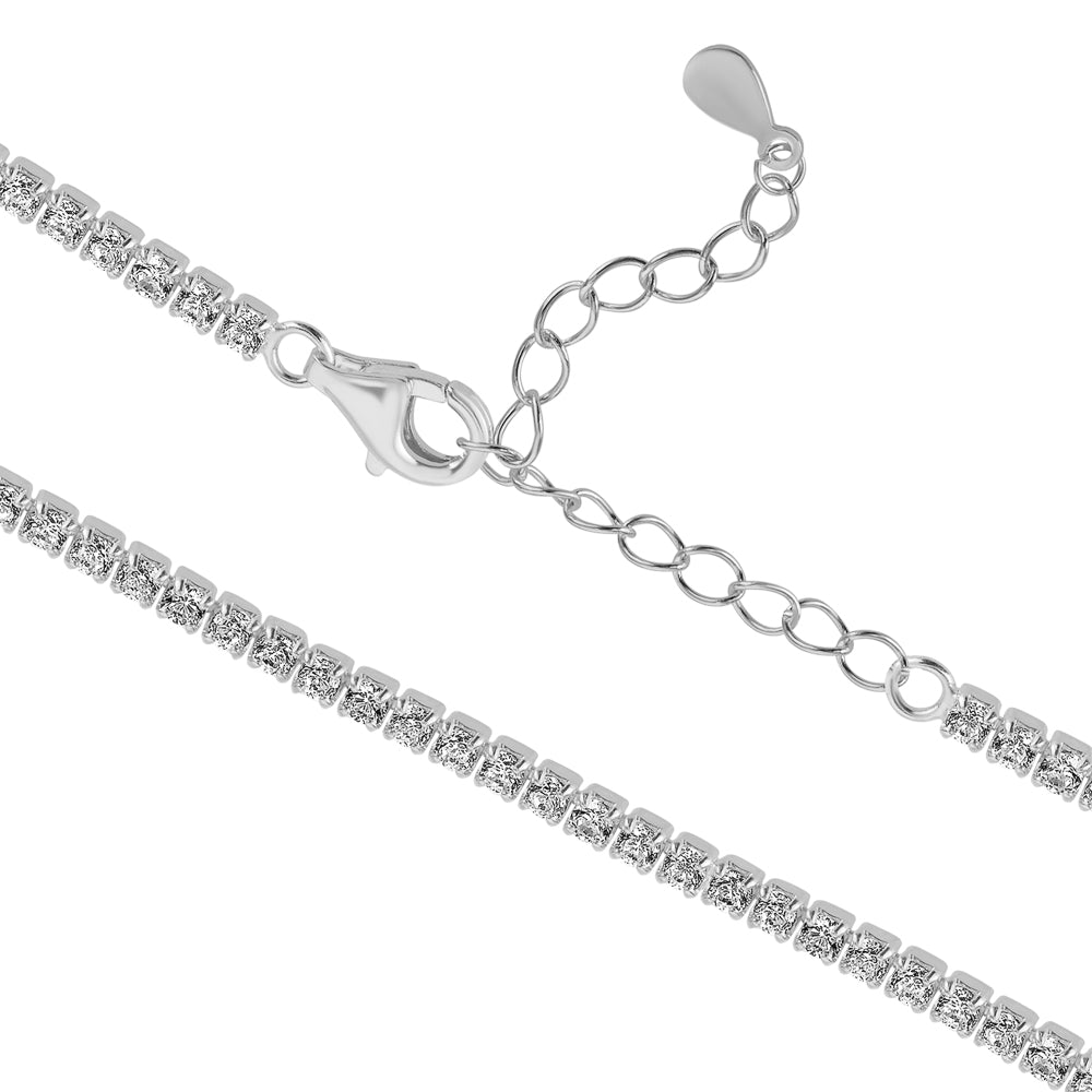 Cubic Zirconia Minimalist Tennis Necklace