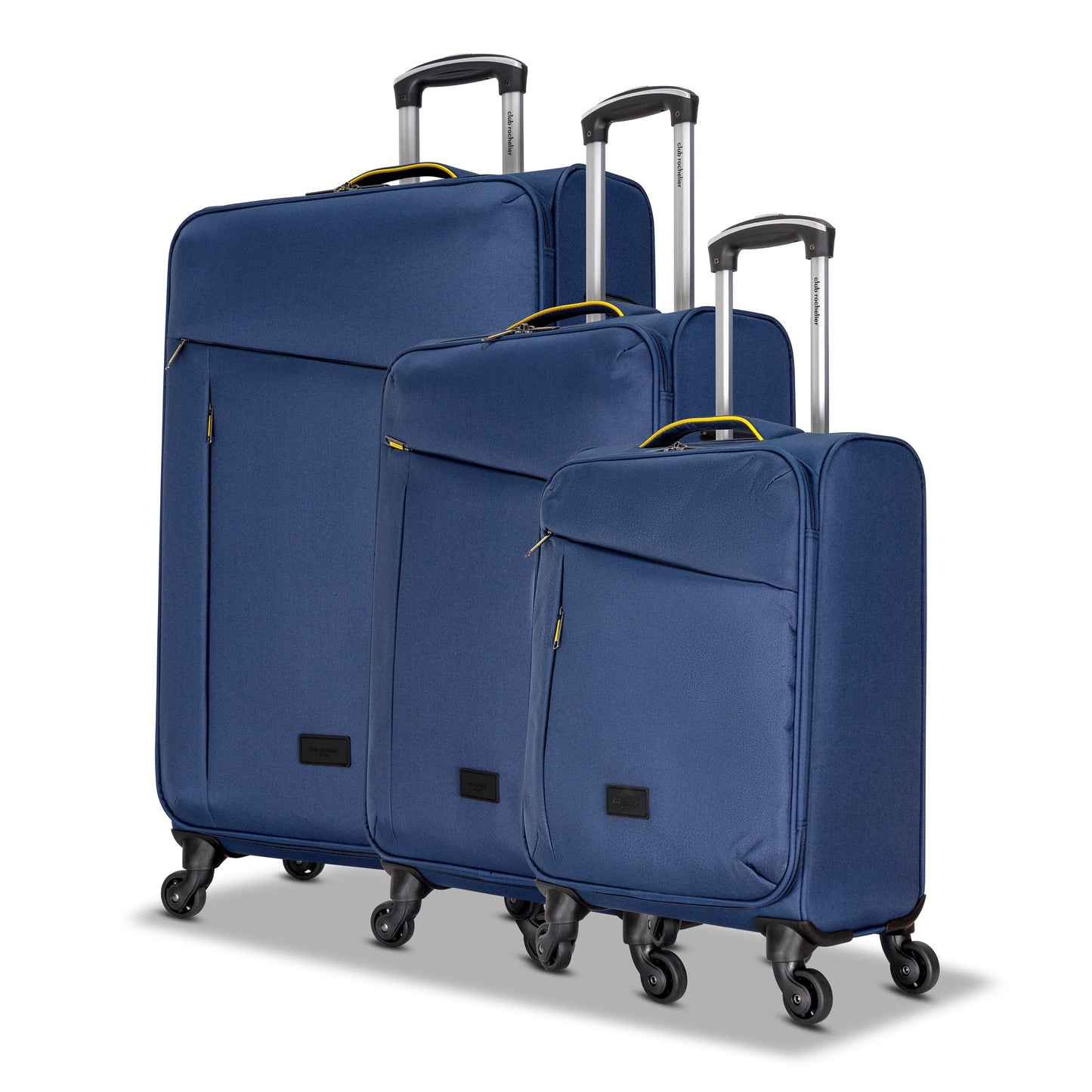 3 Piece Set Soft Side Luggage with Contrast Handles