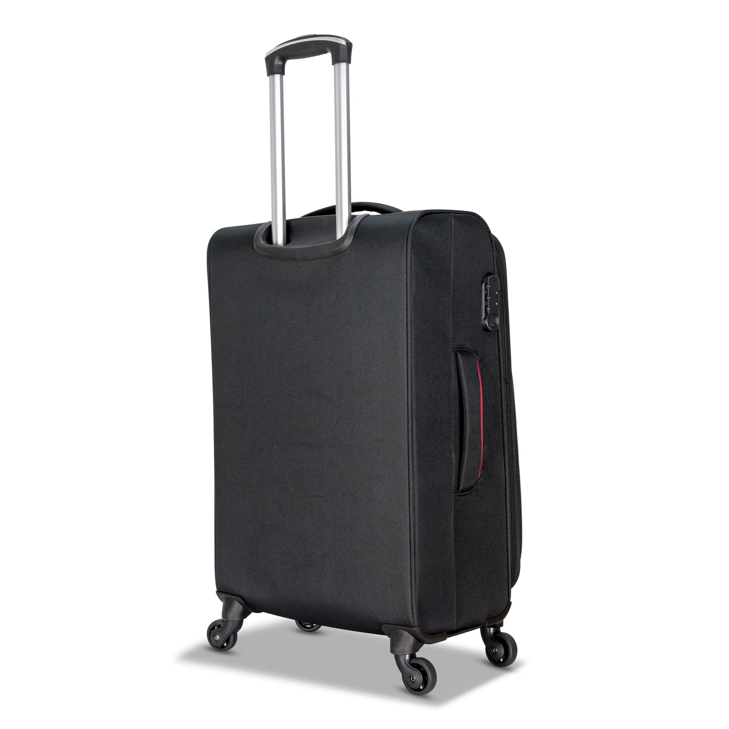 3 Piece Set Soft Side Luggage with Contrast Piped Trim