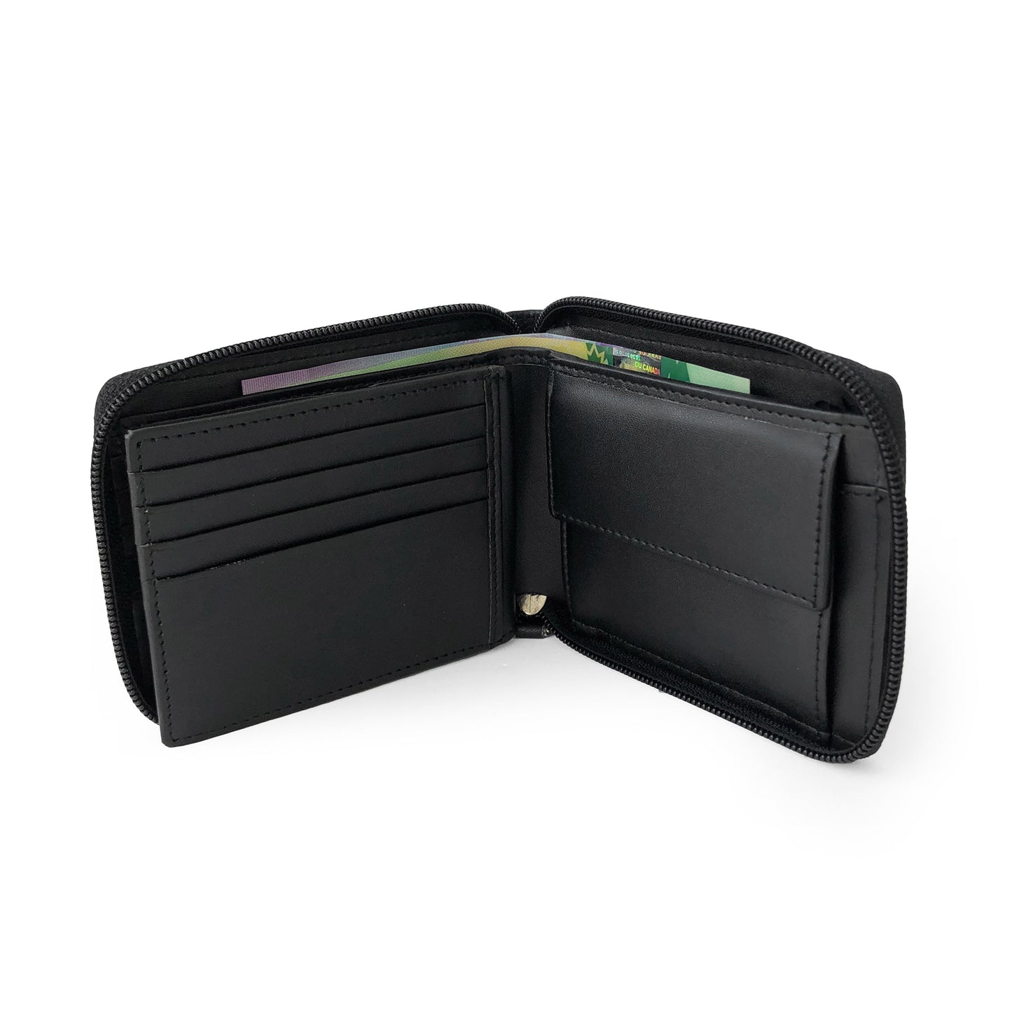 Men's Zip Around Billfold Wallet