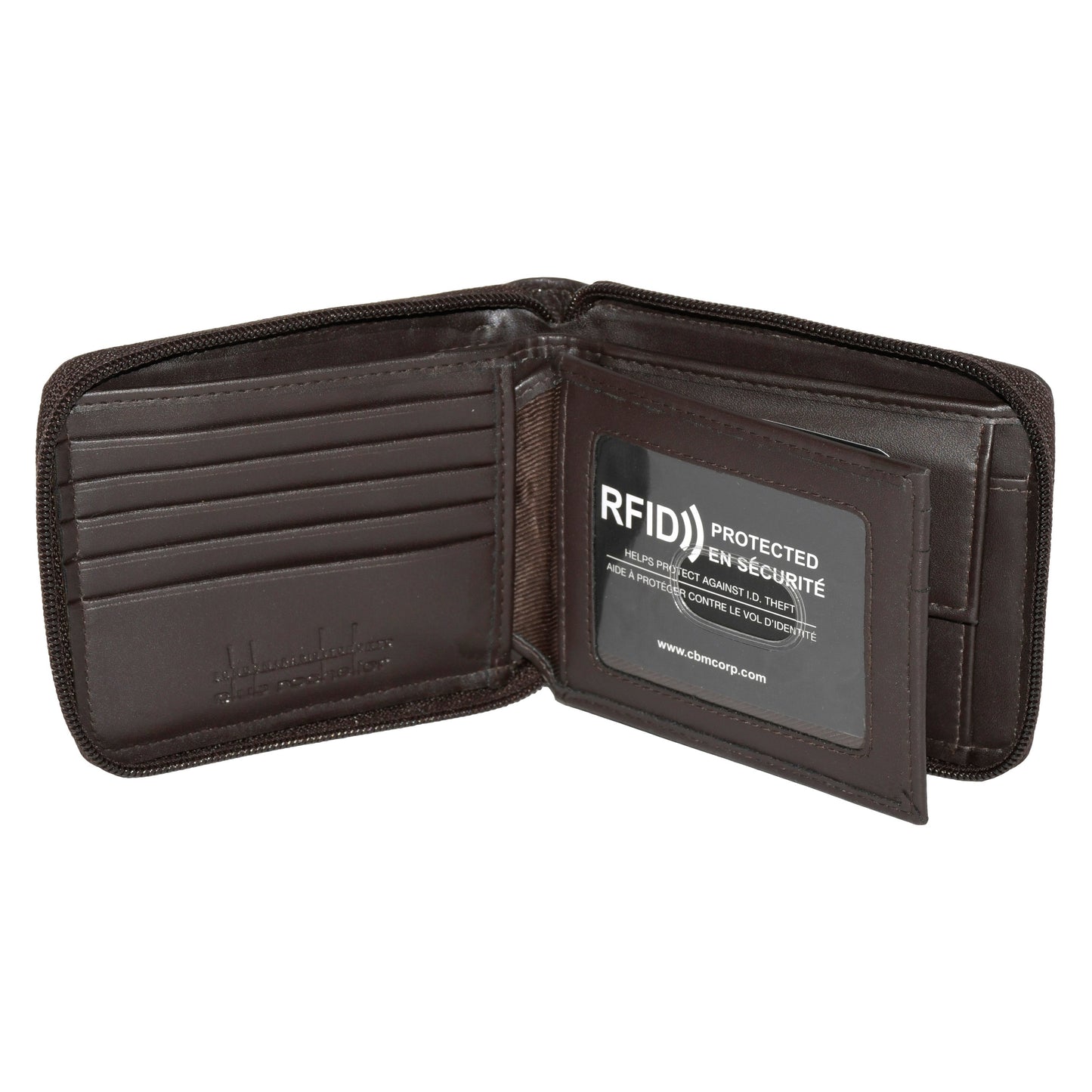 Men's Zip Around Billfold Wallet