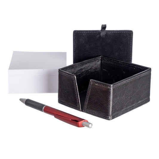 Leather Memo Holder Box
