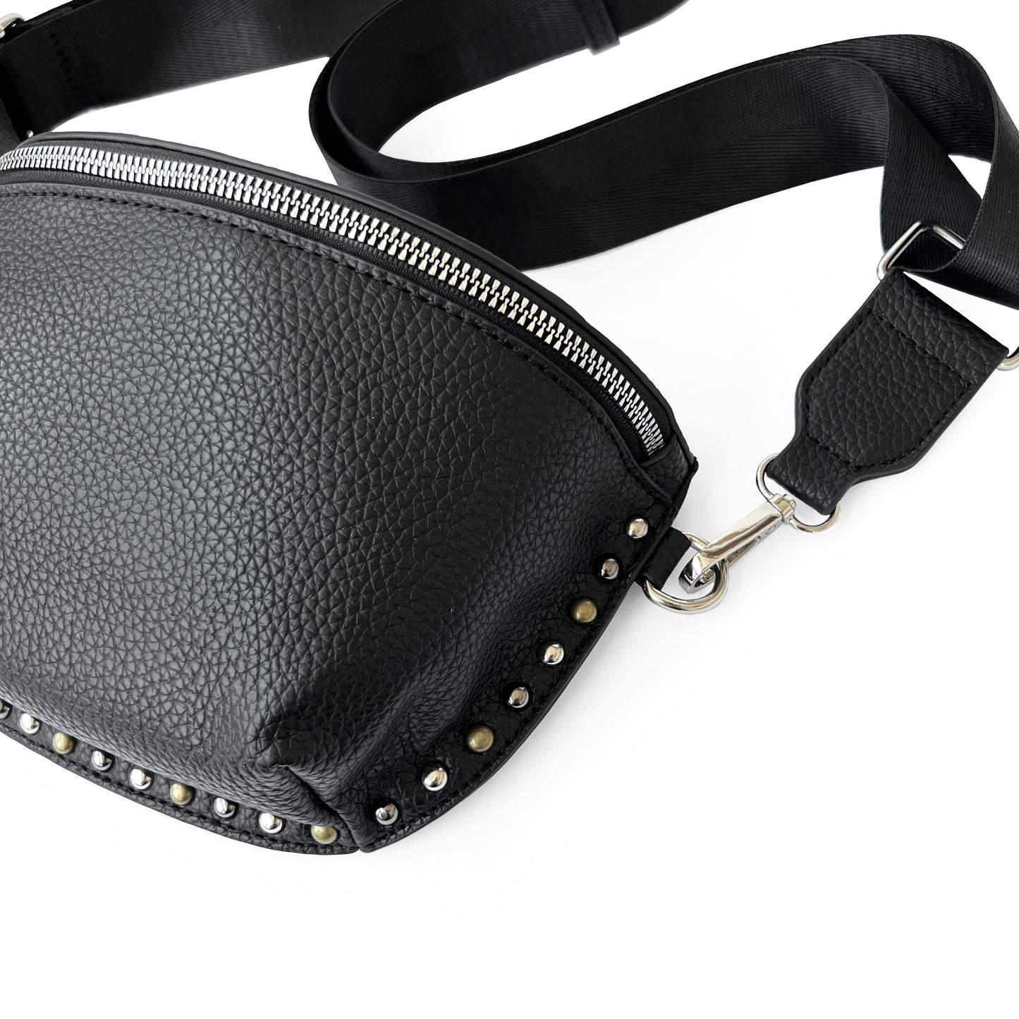 Pebble PU Shoulder Bag w/ Studs